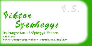 viktor szephegyi business card